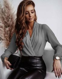 Елегантна дамска блуза в сиво - код 88000