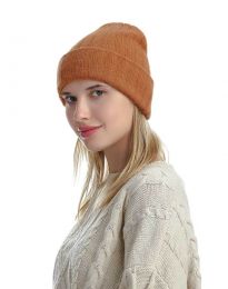Дамска шапка в цвят копучино - код WH21