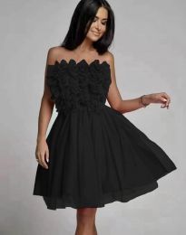 Елегантна къса рокля в черно - код 7481
