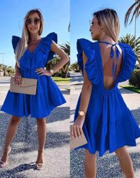 Атрактивна дамска рокля в синьо - код 0742