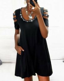 Атрактивна дамска рокля в черно - код 0735