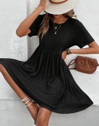 Кокетна дамска рокля в черно - код 00139