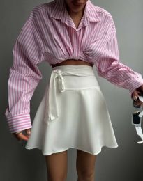 Кокетна дамска пола-панталон в бяло - код 200009
