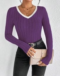 Атрактивна дамска блуза в лилаво - код 32655