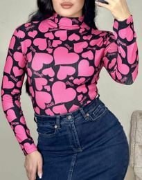 Атрактивна дамска блуза "Barbie style" - код 92144 - 5