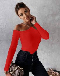 Атрактивна дамска блуза в червено -  код 12049