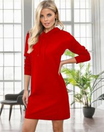 Ефектна дамска рокля в червено - код 80070