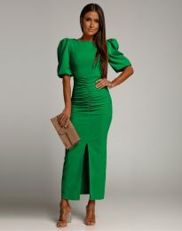 Ефектна дамска рокля в зелено - код 5803