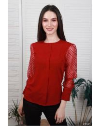 Елегантна дамска блуза в червено - код 0631