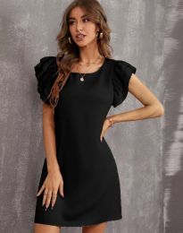 Атрактивна дамска рокля в черно - код 6297