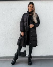 Зимно дамско яке в черно - код 91088