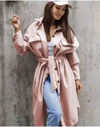Дамско палто в розово - код 8732