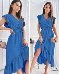 Дамска рокля в синьо - код 8551