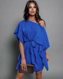 Атрактивна дамска рокля в синьо - код 0450