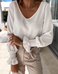Атрактивна дамска блуза в бяло - код 9288