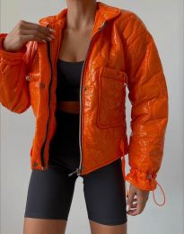 Атрактивно дамско яке в оранжево - код 4031