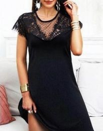 Атрактивна дамска рокля в черно - код 7264
