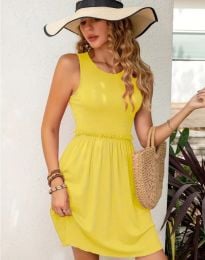 Атрактивна дамска рокля в жълто - код 50175
