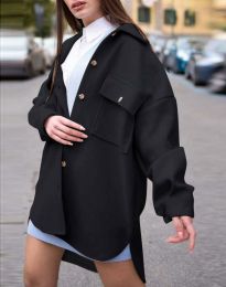 Дамско палто в черно - код 4073