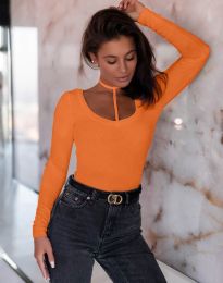 Атрактивна дамска блуза в оранжево - код 00140