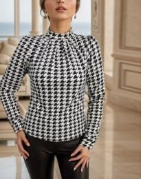 Дамска блуза с атрактивен десен - код 71060 - 1
