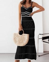 Атрактивна плажна рокля в черно - код 2793
