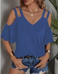 Атрактивна дамска блуза в синьо - код 73015