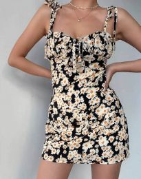 Дамска рокля с флорален десен - код 7317