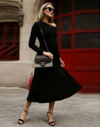 Елегантна дамска рокля в черно - код 8062