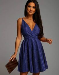 Кокетна дамска рокля в синьо - код 4762