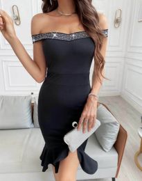 Елегантна дамска рокля в черно - код 9546