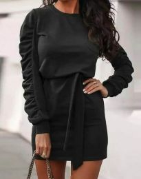 Атрактивна дамска рокля в черно - код 52199
