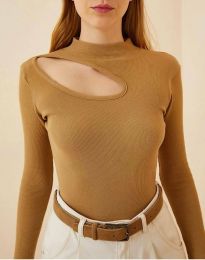Дамска блуза в цвят капучино - код 10440