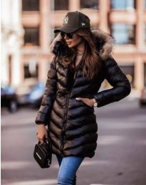 Модно дамско яке в черно - код 91022