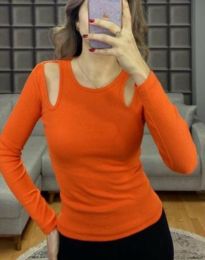 Изчистена дамска блуза в оранжево - код 20000