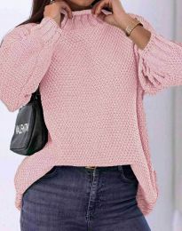 Дамски пуловер в цвят пудра - код 8798