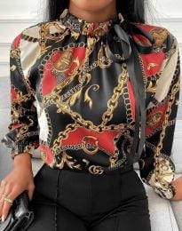 Дамска блуза с ефектен десен - код 44712