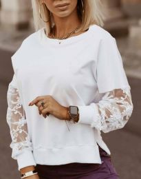 Атрактивна дамска блуза в бяло - код 52288