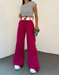 Атрактивен дамски панталон в цвят циклама - код 3385