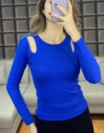 Изчистена дамска блуза в синьо - код 20000