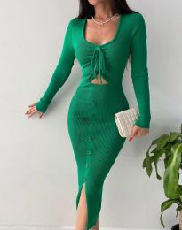 Атрактивна дамска рокля в зелено - код 55311