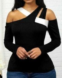 Атрактивна дамска блуза в черно - код 40028