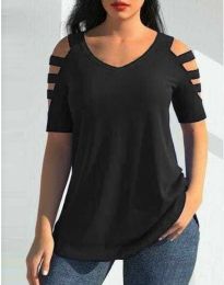 Атрактивна дамска блуза в черно - код 73012