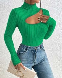 Атрактивна дамска блуза в зелено - код 32040