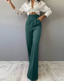 Елегантен дамски панталон в тъмнозелено - код 8474