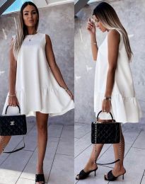 Атрактивна дамска рокля в бяло - код 04717
