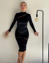 Елегантна дамска рокля в черно - код 85244