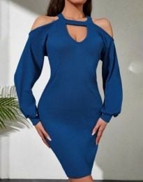 Елегантна дамска рокля в синьо - код 774577