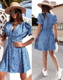 Атрактивна дамска рокля в синьо - код 47022