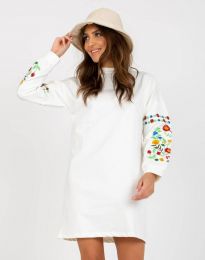 Атрактивна дамска рокля в бяло - код 01200